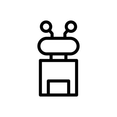 robot vektör ince çizgi simgesi