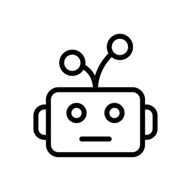 makine vektörü ince çizgi simgesi