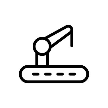 makine vektörü ince çizgi simgesi