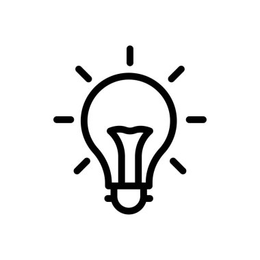 fikir vektörü ince çizgi simgesi