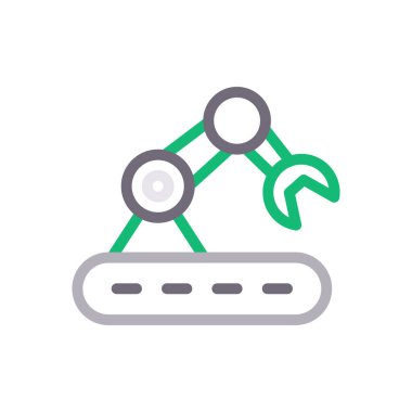 makine vektör renk çizgisi simgesi