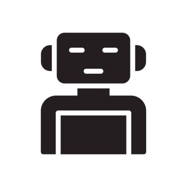 otomatik vektör gylph düz simgesi