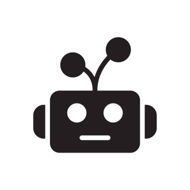 makine vektörü gylph düz simgesi