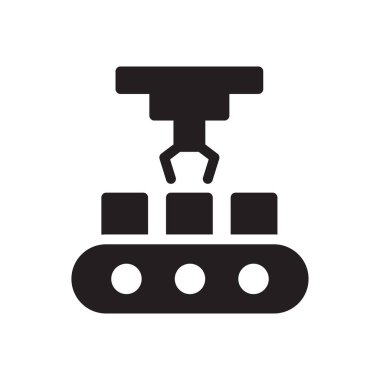 Taşıyıcı vektör gylph düz simgesi