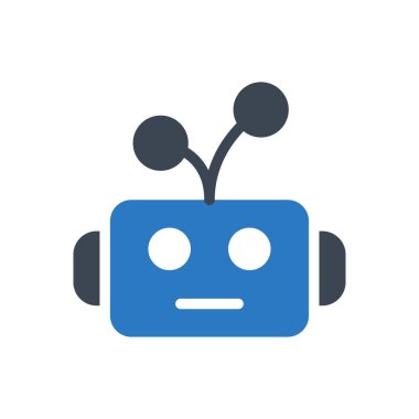 makine vektör gylph renk simgesi