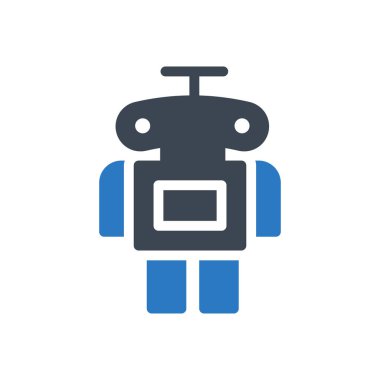 robotik vektör gylph renk simgesi