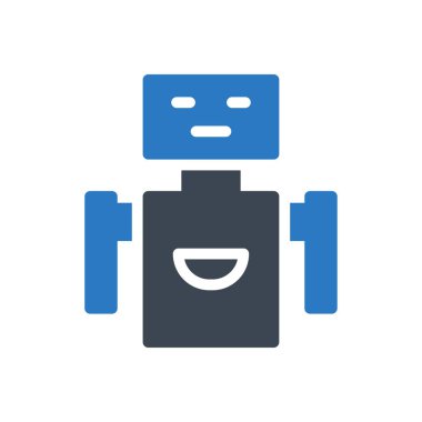 robotik vektör gylph renk simgesi