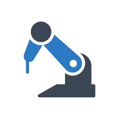 makine vektör gylph renk simgesi