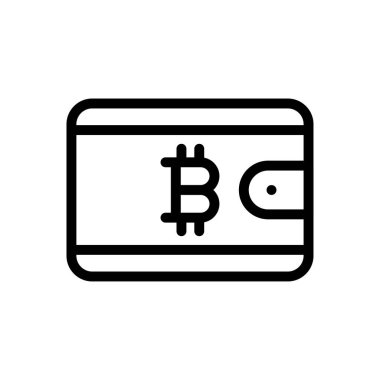 cüzdan vektörü ince çizgi simgesi