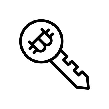 anahtar vektör ince çizgi simgesi