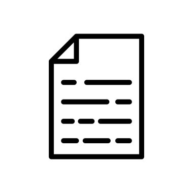 belge vektörü ince çizgi simgesi