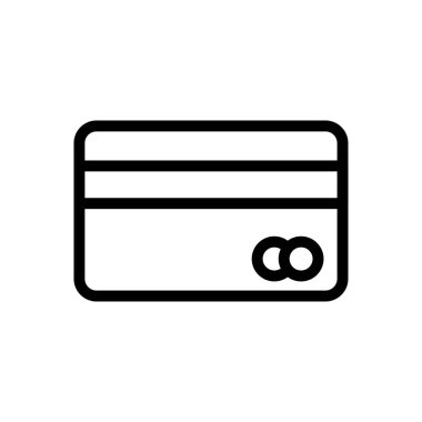 kart vektörü ince çizgi simgesi