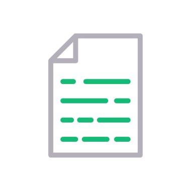 belge vektör renk çizgisi simgesi