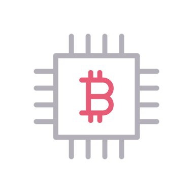 çip vektör renk çizgisi simgesi