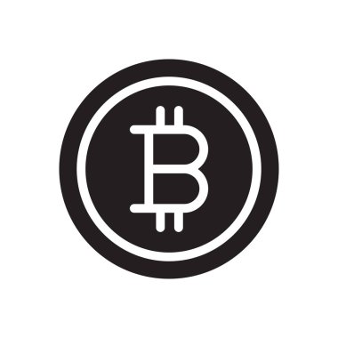 Bitcoin vektör düz simge
