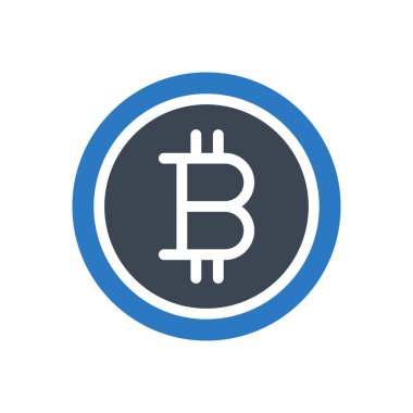 Bitcoin vektör renk simgesi