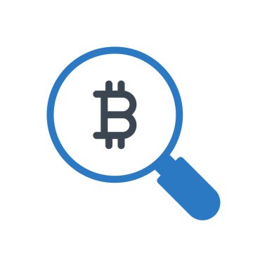 Bitcoin vektör renk simgesi