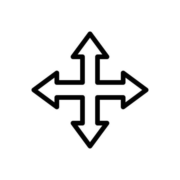 Значок Направления Вектора Тонкой Линии — стоковый вектор