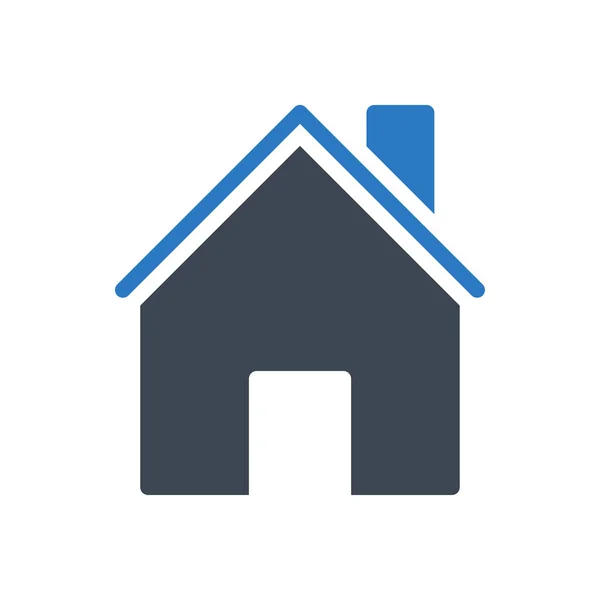 Home Vector Glyph Color Icon — Stock Vector