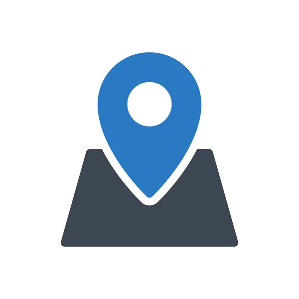 Gps Vector Glifo Icono Color — Vector de stock