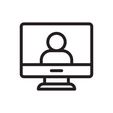 profil vektörü ince çizgi simgesi