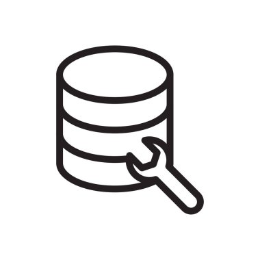 sunucu vektörü ince çizgi simgesi