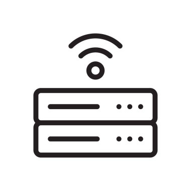 Sinyal vektörü ince çizgi simgesi