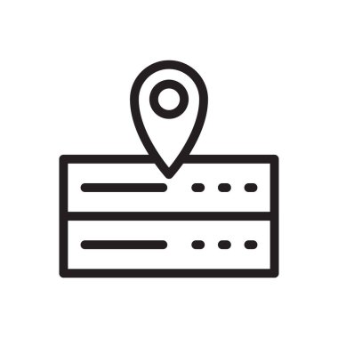 sunucu vektörü ince çizgi simgesi