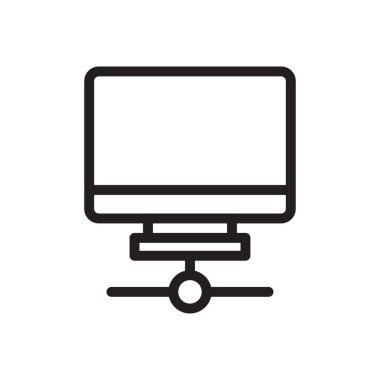 LCD vektör ince çizgi simgesi