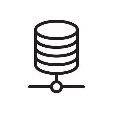 sunucu vektörü ince çizgi simgesi