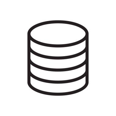 sunucu vektörü ince çizgi simgesi