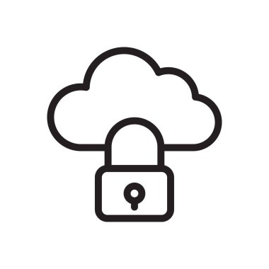 bulut vektörü ince çizgi simgesi