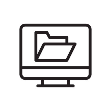 dosyalar vektör ince çizgi simgesi