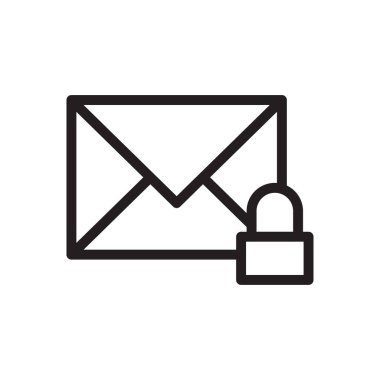 mesaj vektörü ince çizgi simgesi