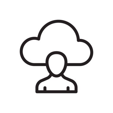 kullanıcı vektörü ince çizgi simgesi