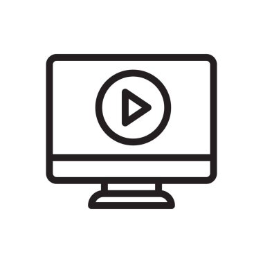 vektör ince çizgi simgesini çal