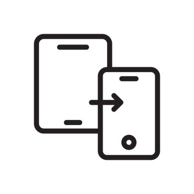 mobil vektör ince çizgi simgesi