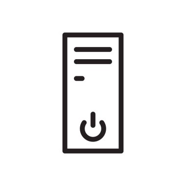 bilgisayar vektörü ince çizgi simgesi