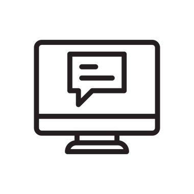 mesaj vektörü ince çizgi simgesi