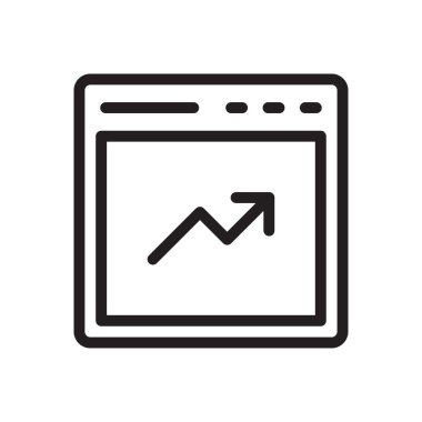 Web sayfası ince çizgi simgesi