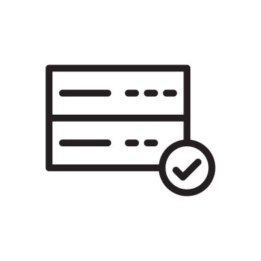 veritabanı vektörü ince çizgi simgesi