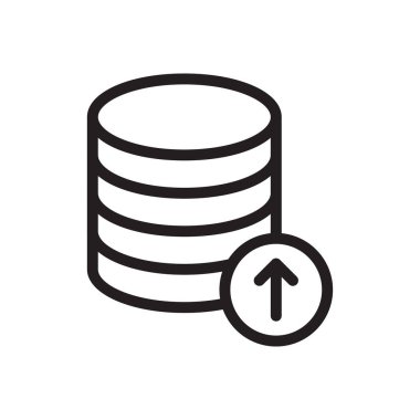 depolama vektörü ince çizgi simgesi