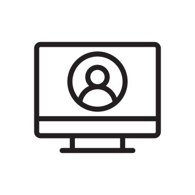 Hesap vektörü ince çizgi simgesi