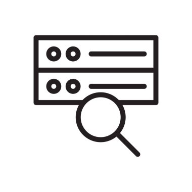 veritabanı vektörü ince çizgi simgesi