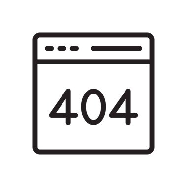 404 vektör ince çizgi simgesi