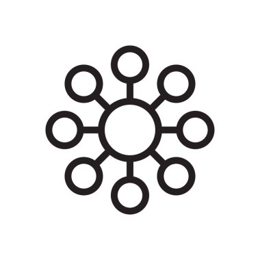 bağlantı vektörü ince çizgi simgesi