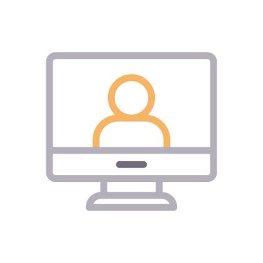 profil vektör renk çizgisi simgesi