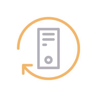 bilgisayar vektörü renk çizgisi simgesi