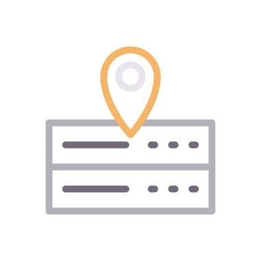 sunucu vektör renk çizgisi simgesi