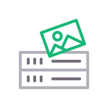 sunucu vektör renk çizgisi simgesi